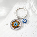 Evil Eye Glass Cabochon Keychain Hamsa Eye 8 Styles view 4