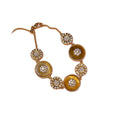 Gold Tone Crystal Disc Beaded Slider Bracelet Wrist Jewelry view 5