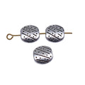Line and Dot Disc Metal Spacer Bead for Jewelry Making view 4