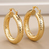 Gold Textured Hoop