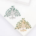 Crystal Tree Of Life Brooch In Silver And Gold Tones view 1