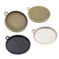 Rope Edge Round Pendant Bezel Blank for Cabochon Craft view 5