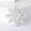 Baguette Crystal Snowflake Brooch in 2 Color Styles view 6