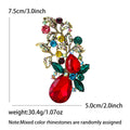 Rhinestone Teardrop Crystal Leaf Branch Brooch Three Colors view 6