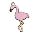 Enamel Flamingo Charm Pendant Gold-Tone Alloy Two Colors view 5