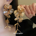 Floral Vine Long Drop Earrings For Women Jewelry Style view 3