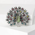 Large Crystal Peacock Brooch In Four Color Designs view 4