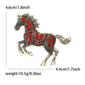 Crystal Prancing Horse Brooch in Four Colors for Jackets Scarves and Lapels view 9