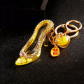 Crystal High Heel Keychains in Floral and Solid Color Styles view 9