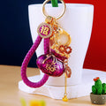 Fortune Pouch Keychains With Enamel Centers and Braided Wrist Straps view 12