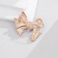 Ribbon Bow Crystal Two Designs Metal Brooch Pin for Jackets and Lapels view 4