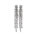 Crystal Multi Strand Long Tassel Statement Earrings view 5