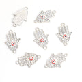 Rhinestone Hamsa Hand Two Loop Connector Charms in 12 Styles view 9