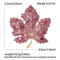 Crystal Maple Leaf Brooch in Seven Gradient Color Variations view 6