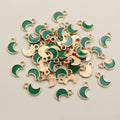 Enamel Crescent Moon Metal Charms in Nine Color Options view 12