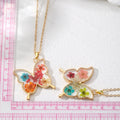 Pressed Flower Butterfly Pendant Necklaces in Three Designs view 4