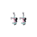 Pink and Blue Carousel Horse Earrings and Necklace view 5