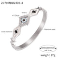 Evil Eye Rhombus And Tree Of Life Gold Steel Bangle Bracelets view 6