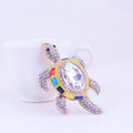 Multicolor Rhinestone Sea Turtle Keychain With Lobster Clasp view 2