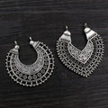 Ornate Fan Shaped Pendants in Two Antique Silver Designs view 2