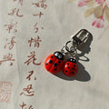 Red Double Ladybug Charm with Silver Tone Lobster Clasp view 3
