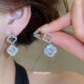 Crystal Openwork Drop Earrings and Matching Ring Options view 3