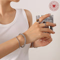 Double Layer Braided Wheat Box Chain Steel Bracelet view 3