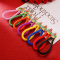 Braided Wrist Strap Keychain Components with Four-Leaf Metal Caps view 4