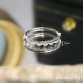 Thin Heart Band Stackable Metal Ring Gold or Silver view 4