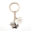 Gold Tone Butterfly Skull and Sakura Flower Clip Keychains view 10