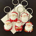 Red White Santa Resin Keychains Silver Ring Five Styles view 1