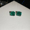 Green Cushion Crystal Flower Necklace Bracelet Earring Pieces view 8