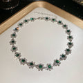 Crystal Flower Link Choker Necklace Bracelet 10 Styles view 9