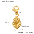 Heart Ladybug Chili and Medal Charm Necklace Collection in Gold Tone view 12