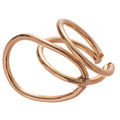 Geometric Double Loop Open Cuff Rings Gold and Silver view 5