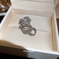 Crisscross Crystal Ear Clips in Silver and Gold Tones view 4