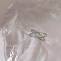 Silver and Gold Tone Cross Band Crisscross Metal Rings view 6