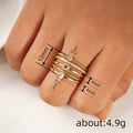 Minimal Crystal Accent Stacking Ring in Two Finishes view 4