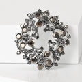 Star and Moon Crystal Wreath Brooch in Four Color Palettes view 2