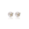 Pearl Look Butterfly Convertible Two Way Stud Earrings view 5