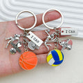Soccer, Basketball and Volleyball Charm Keychains in 57 Pictured Variations view 2