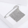 Rhinestone Fringe Safety Pin Brooch Decorative Metal Pin For Jackets And Lapels view 4