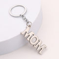 Metal DAD and MOM Letter Keychains in Shiny and Matte Finishes view 3