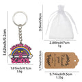 Welcome Back To School Rainbow Printed Keychain Ring view 2