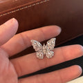 Silver Tone Crystal Butterfly Ear Cuff for One Ear view 2
