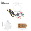 2025 Graduation Cap Book Stack Pencil Enamel Keychain view 4