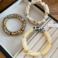 Acrylic Tube Leopard Stretch Bracelets Three Styles view 2