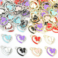Enamel Heart Butterfly Jewelry Components For DIY Earrings And Bracelets Charms view 5