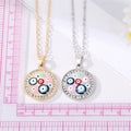 Gold and Silver Tone Crystal Multicolor Evil Eye Pendant Necklaces view 4