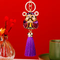 Wealth God and Longevity God Tassel Keychains in Five Pictured Colors view 4